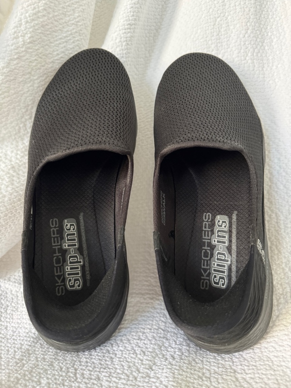 Skechers Black Slip-On Athletic Shoes